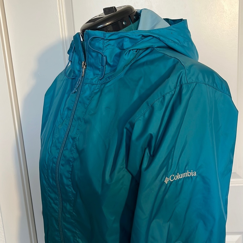 Women’s Large Columbia Windbreaker Jacket Teal